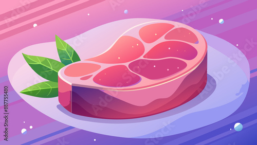 Meat: an appetizing illustration in bright colors.Delicious meat: vector illustration in juicy shades.Colorful meat: an appetizing picture for your menu.