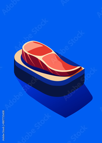 Meat: an appetizing illustration in bright colors.Delicious meat: vector illustration in juicy shades.Colorful meat: an appetizing picture for your menu.