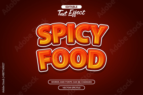 Spicy food editable text effect