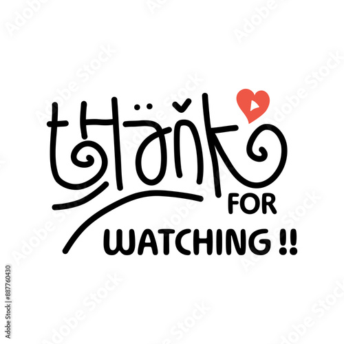 A vibrant end screen design vector with a "Thank You for Watching" message.
