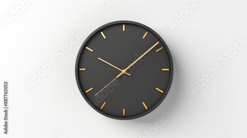 wall clock isolated on white background