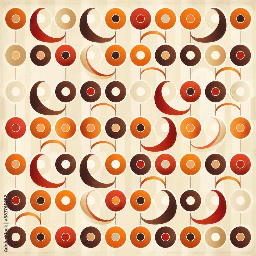 Abstract Mid-Century Modern Geometric Pattern Abstract Mid-Century Modern Geometric Pattern