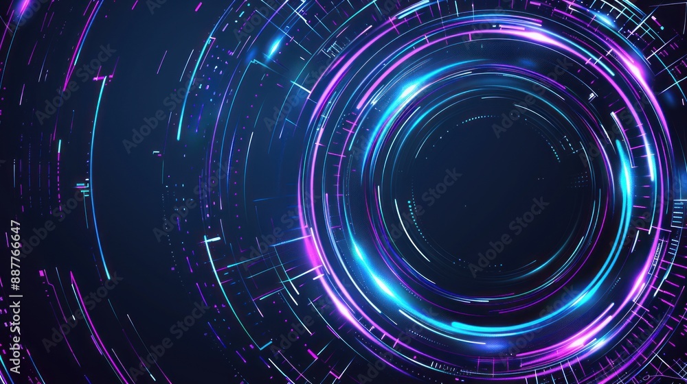 Abstract Neon Circle Background Abstract Neon Circle Background
