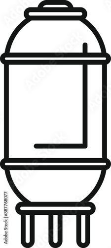 Metal tank standing on a tripod is used for the beer brewing process
