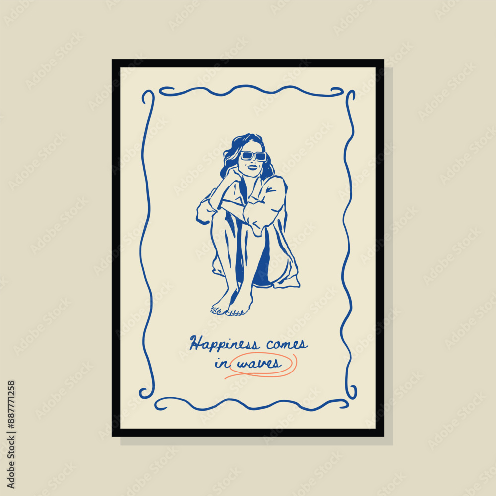 La Dolce Vita hand drawn vector illustration in a poster frame. Art for poster design, postcards, branding, logo design, background. La Dolce Vita hand drawn vector illustration in a poster frame. Art for poster design, postcards, branding, logo design, background.