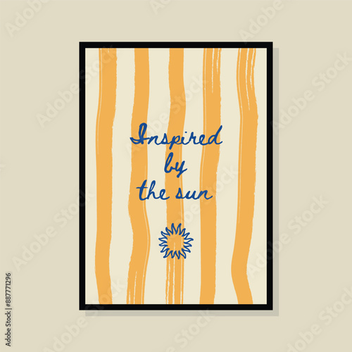 La Dolce Vita hand drawn vector illustration in a poster frame. Art for poster design, postcards, branding, logo design, background.