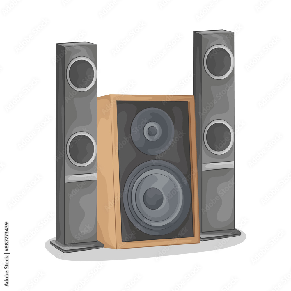 Illustration of audio speaker Illustration of audio speaker
