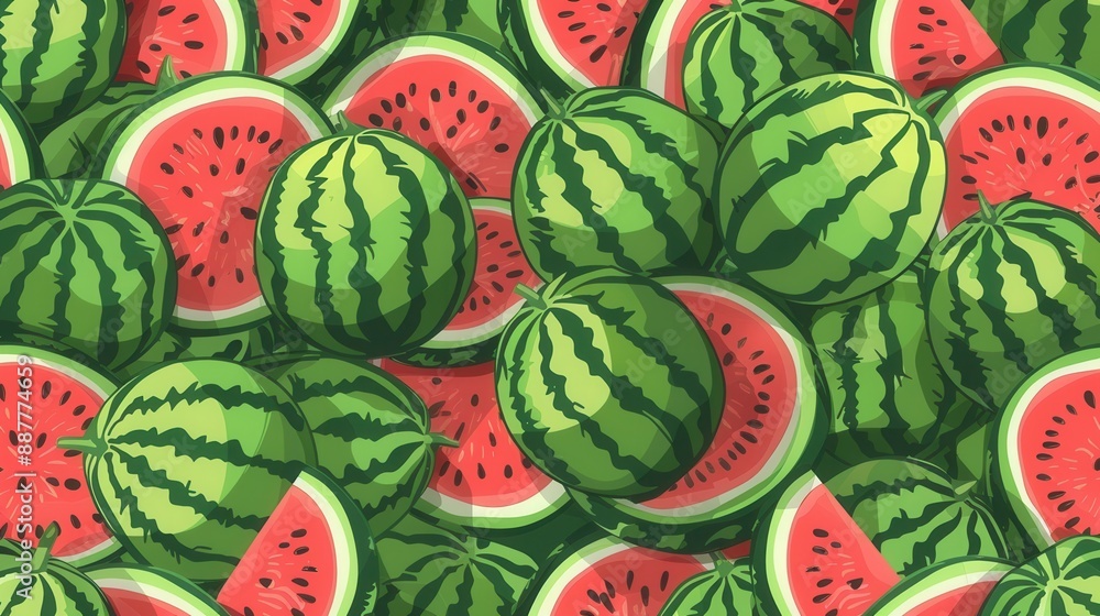 Abstract pattern texture seamless background of watermelon Abstract pattern texture seamless background of watermelon