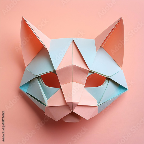 Origami cat mask