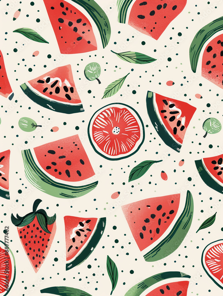 Watermelon sticker design Watermelon sticker design
