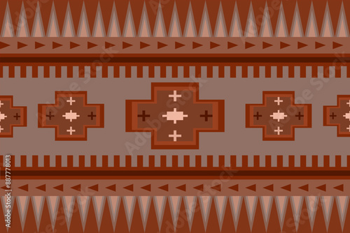 Native American  pattern design for background or wallpaper and clothing .