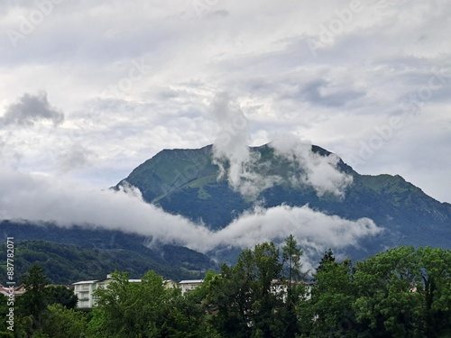 clouds over the mountain