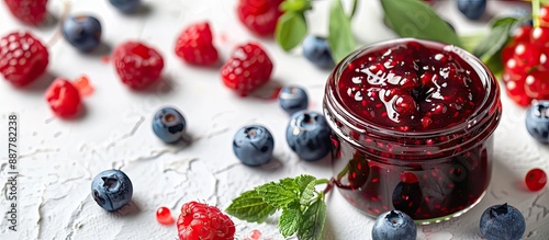 A vivid image of berry jam ...