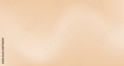 Beige background with soft wave. Neutral nude color gradient. Abstract blurred backdrop in pastel shade.