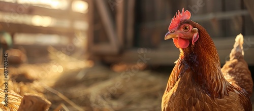 A detailed view of a chicke...