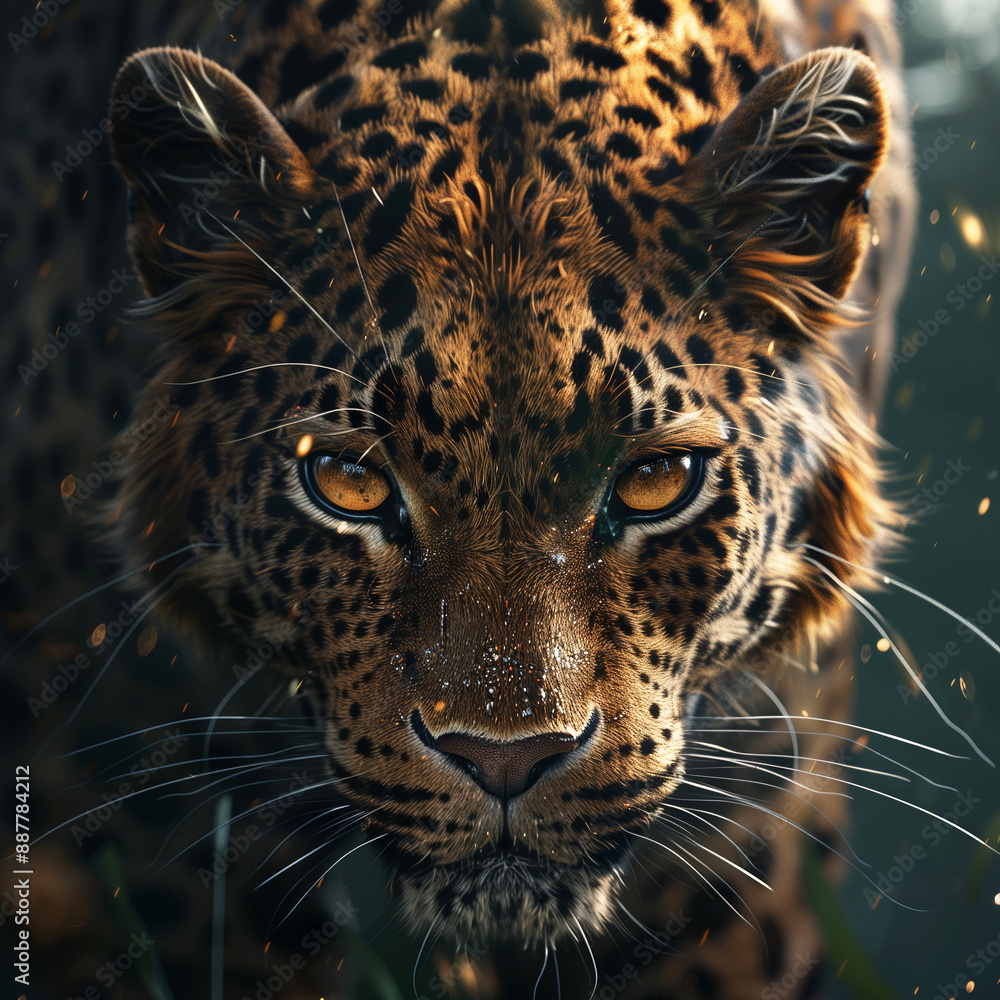 Obraz premium Portrait of Leopard in Wildlife Nature