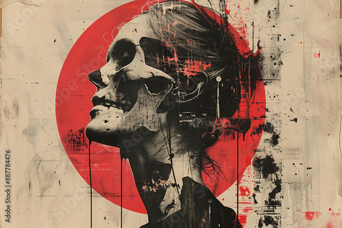 Wallpaper Mural Generative AI technology cut-out graphical retro collage with vivid vintage elements paper art design Torontodigital.ca