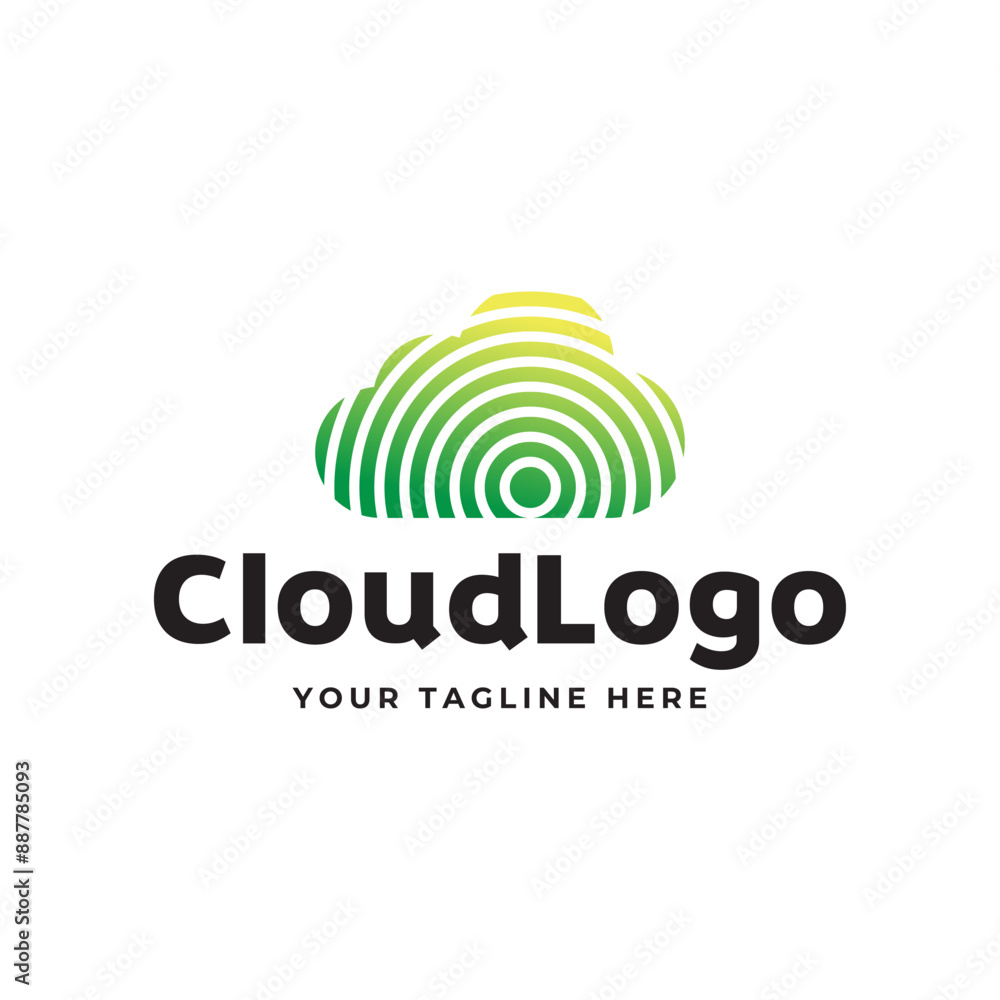 Fototapeta premium Creative cloud vector logo design template