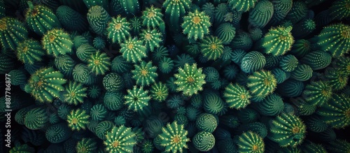 An aerial view captures the...