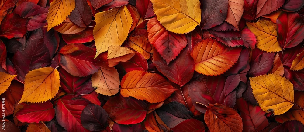 Red and yellow leaves create an autumn background for a copy space image symbolizing treatment for diseases through medicine Red and yellow leaves create an autumn background for a copy space image symbolizing treatment for diseases through medicine