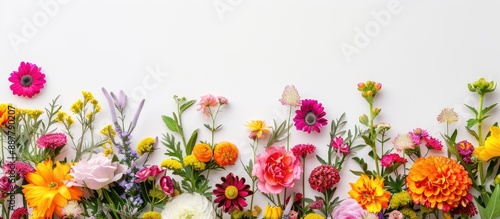 Top view of a colorful flor...