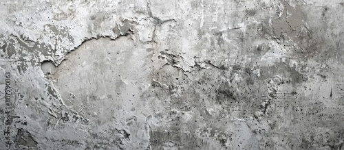 Plastered gray cement wall ...