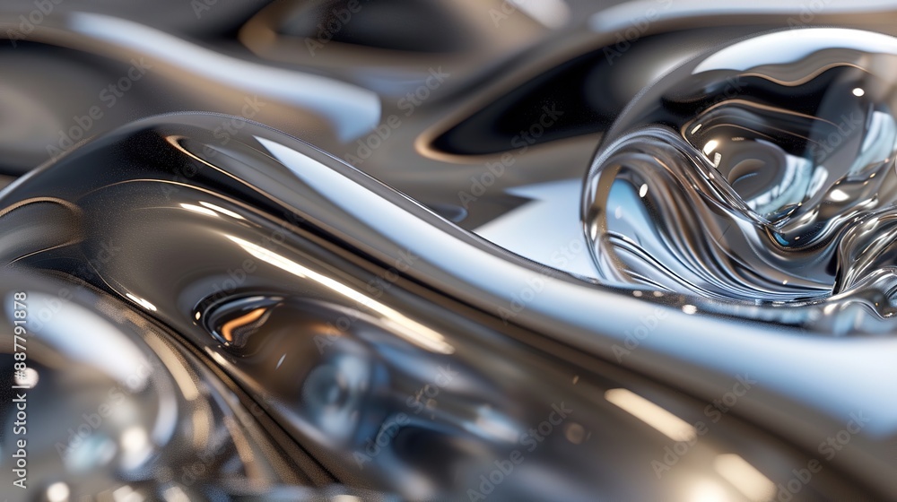 Abstract Liquid Metal Surface Abstract Liquid Metal Surface