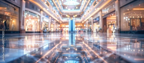 Luxurious shopping mall and...