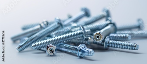 A cluster of screws set aga...