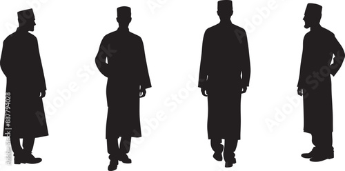 muslim arab man silhouette