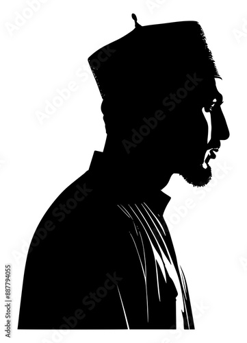muslim arab man silhouette