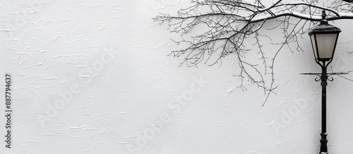 A white wall with a black l...