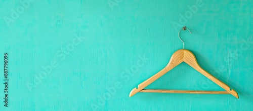Wooden clothes hanger on a ...