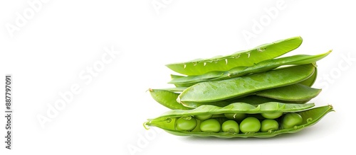 Snap peas arranged in a sta...
