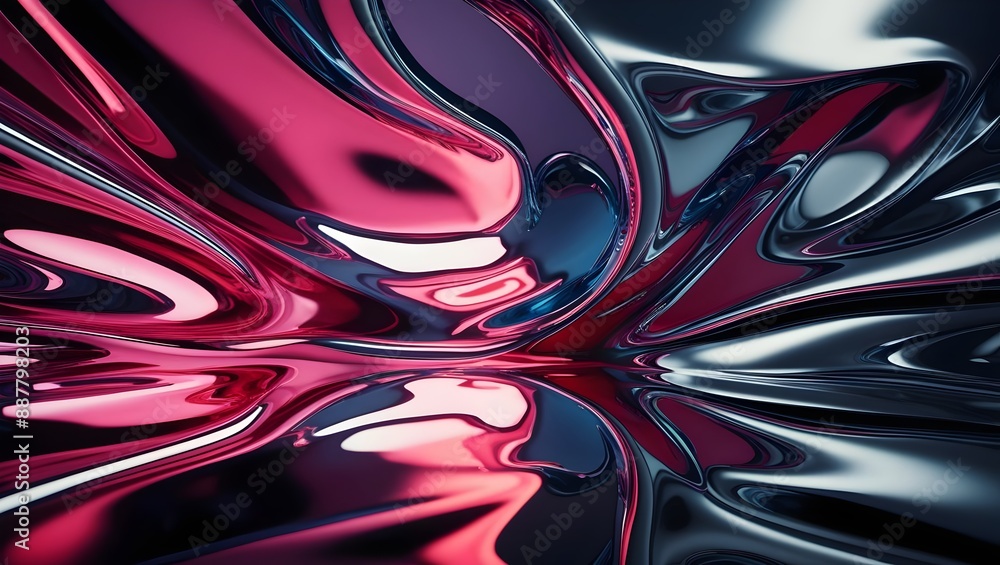 Reflective Metal Patterns with Flowing Futuristic Forms and Vivid Abstract Details Background Reflective Metal Patterns with Flowing Futuristic Forms and Vivid Abstract Details Background