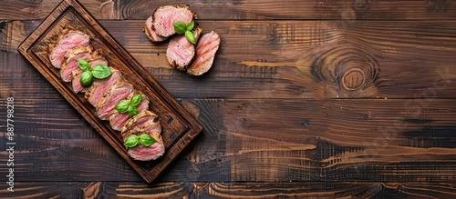 Top view of sliced grilled ...