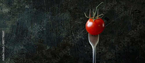 A ripe cherry tomato skewer...