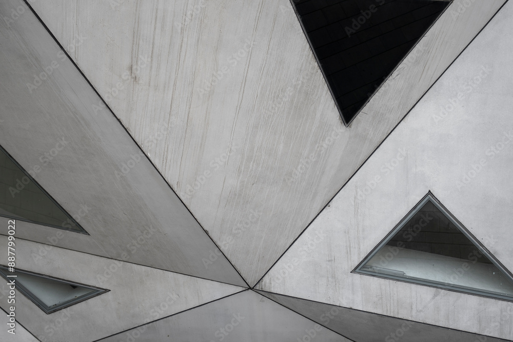 Fototapeta premium Modern architectural abstract with geometric lines and shapes 