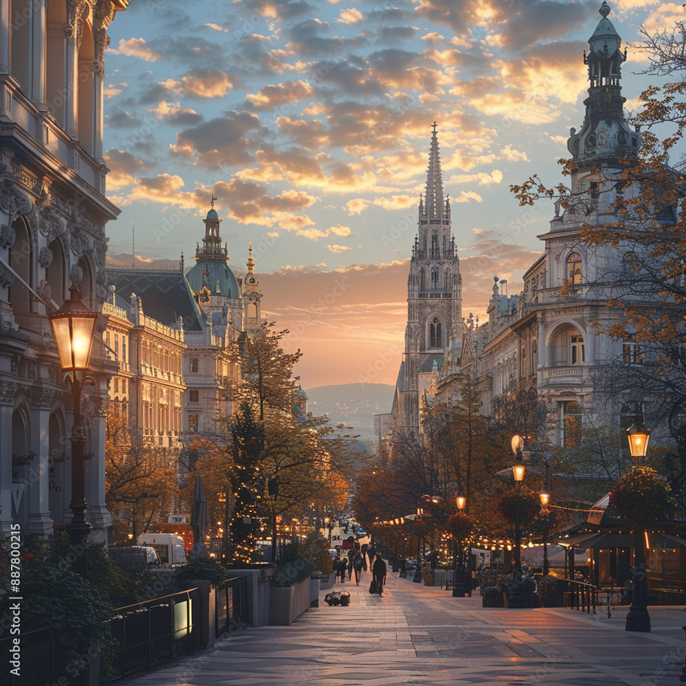 Fototapeta premium Tourist attractions in various countries