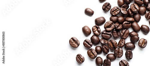 Coffee beans on white backg...