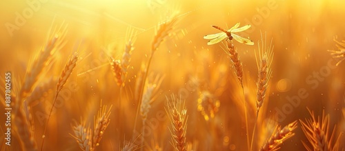 Scenic field of golden rye ...