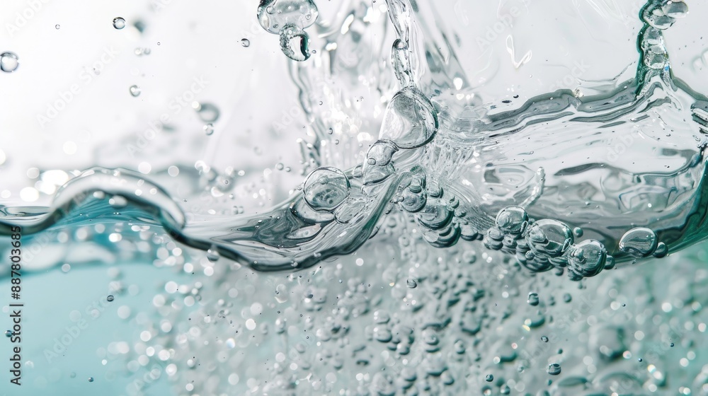 Clear water with bubbly splashes Clear water with bubbly splashes