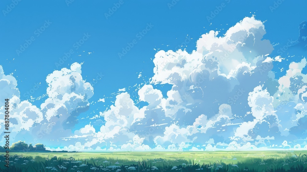 Fototapeta premium Cloudless afternoon sky