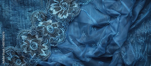 Blue lace displayed on a je...