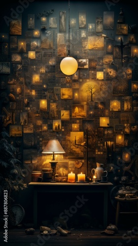 Collage Material Structure Background - Generative AI