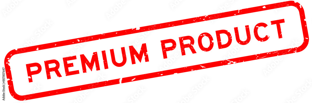 Grunge red premium product word square rubber seal stamp on white background Grunge red premium product word square rubber seal stamp on white background