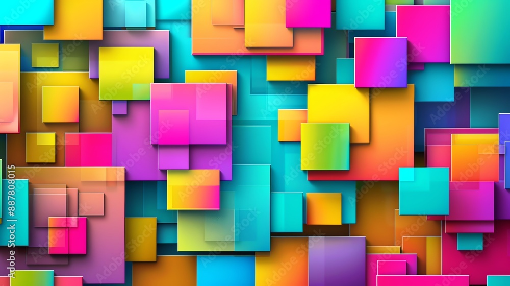 3D colorful cube background 3D colorful cube background