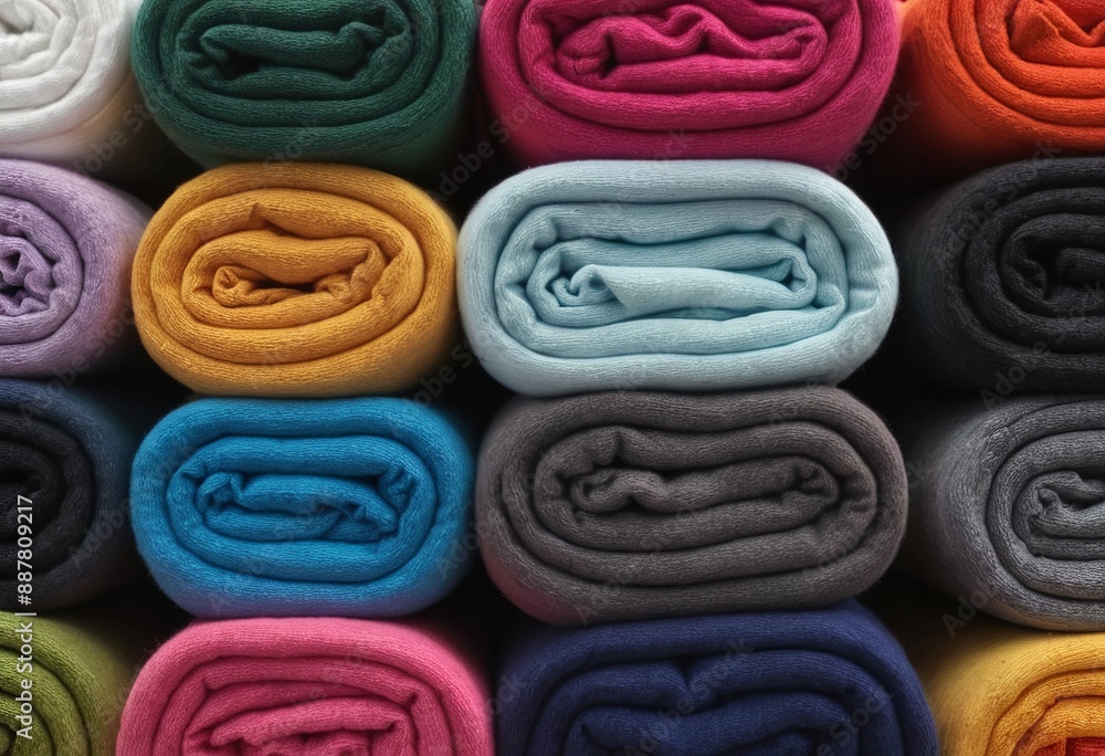 Neatly Folded Cotton Clothes: A Touch of Order Neatly Folded Cotton Clothes: A Touch of Order