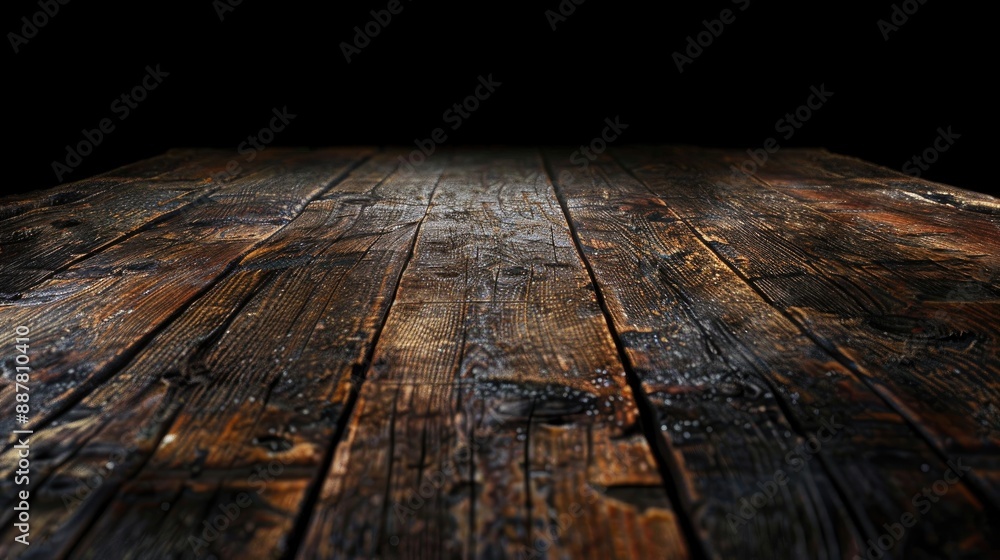 Background of an old wooden table without anything on it Background of an old wooden table without anything on it