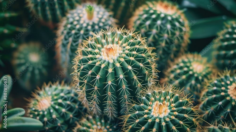 Background of cacti photographed up close Background of cacti photographed up close